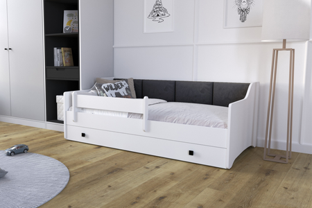 Dětská postel ERIK 160 × 80 cm – černé panely