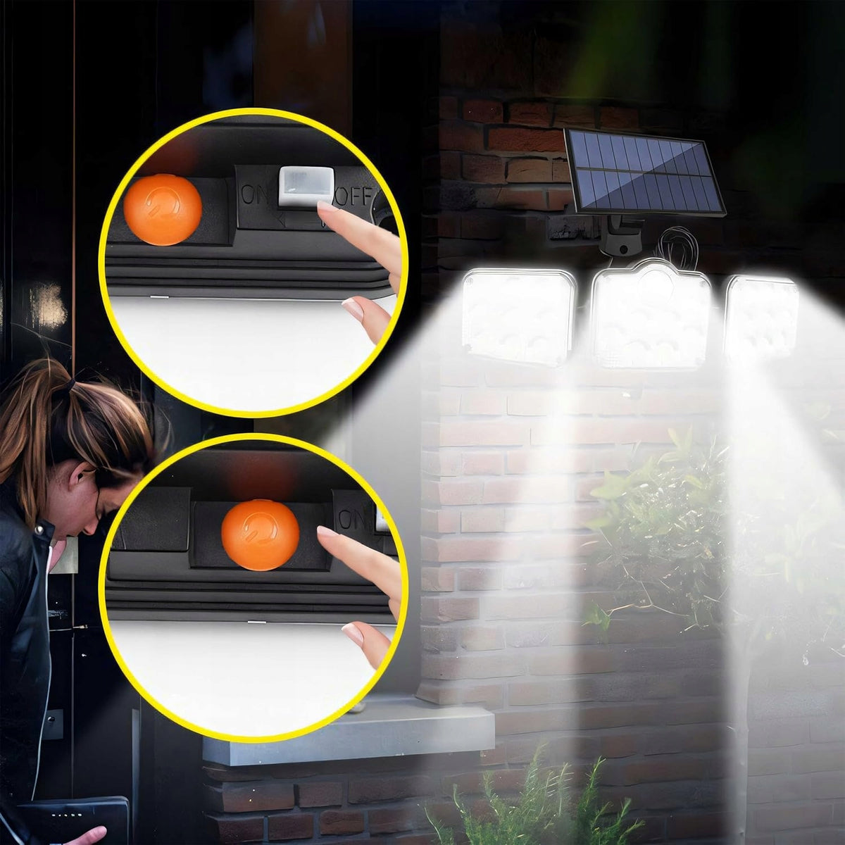 Solární LED reflektor