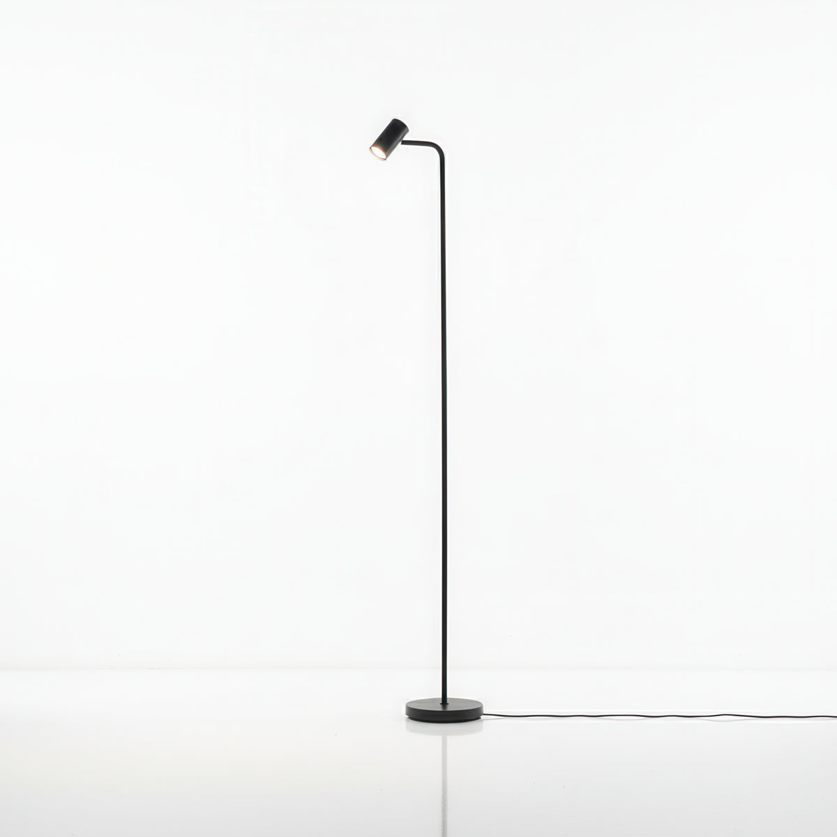 Černá stojací lampa GU10 160 cm