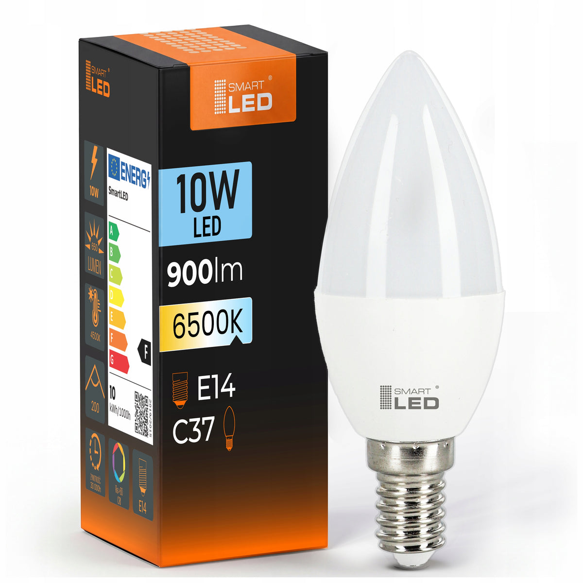 LED žárovka E14 10 W, 900 lm, 6500 K – studená bílá