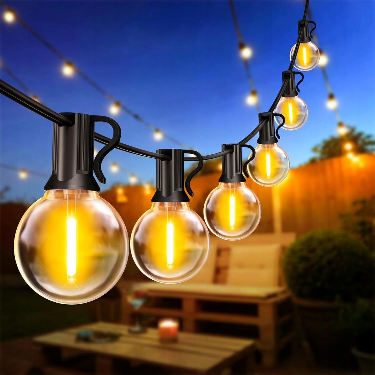 Venkovní LED světelný řetěz E12 1 W, 20 m