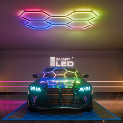 LED HEXAGON osvětlení do garáže 144 W