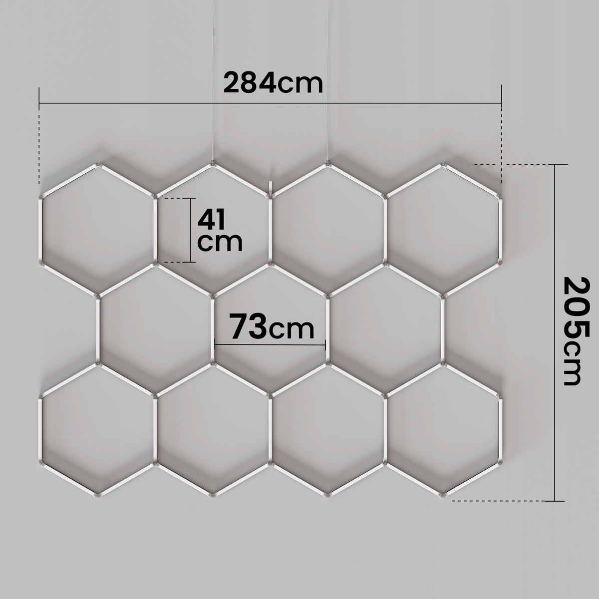 LED HEXAGON osvětlení do garáže 276 W