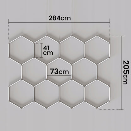 LED HEXAGON osvětlení do garáže 276 W