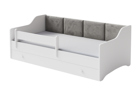 Dětská postel ERIK 160 × 80 cm – šedá