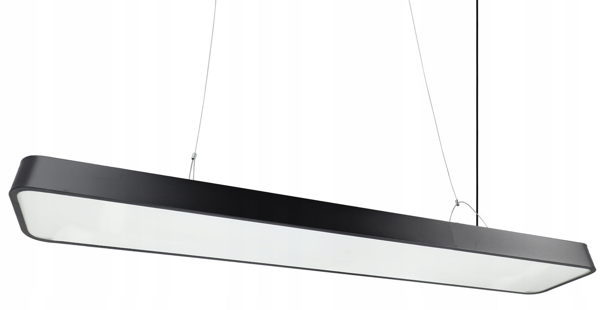 Černé kancelářské závěsné LED svítidlo 50 W, 120 cm