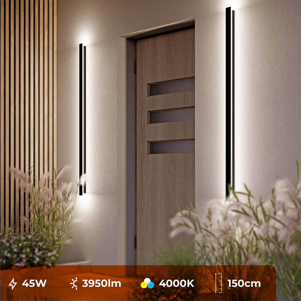 LED fasádní svítidlo 45 W, 150 cm, IP65