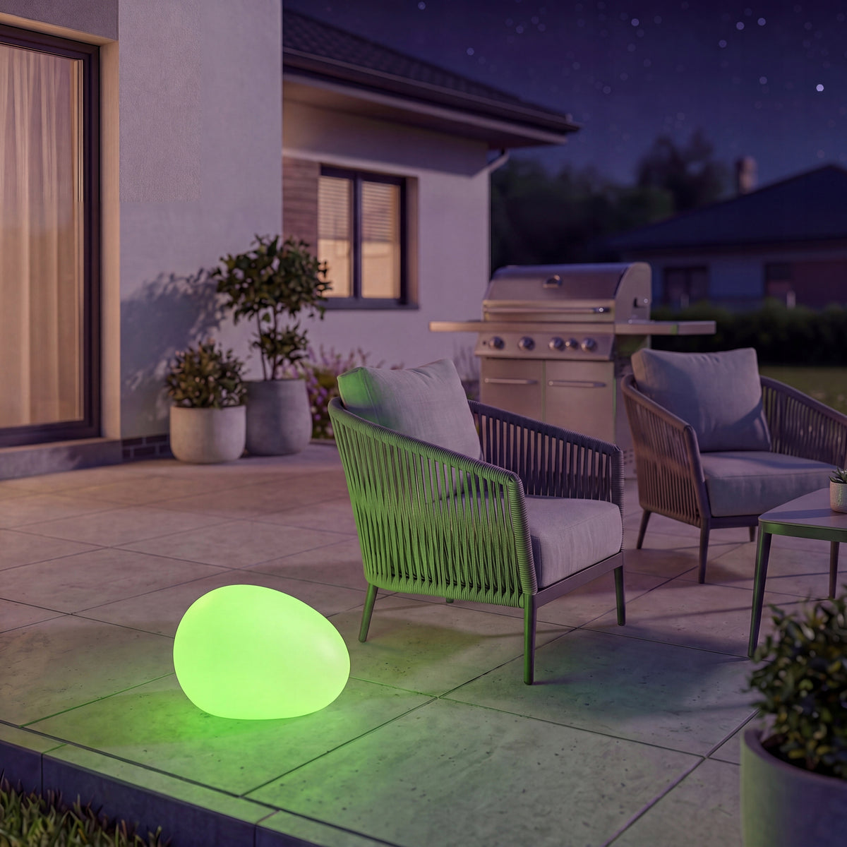 Bílé LED solární zápichové svítidlo 32 cm