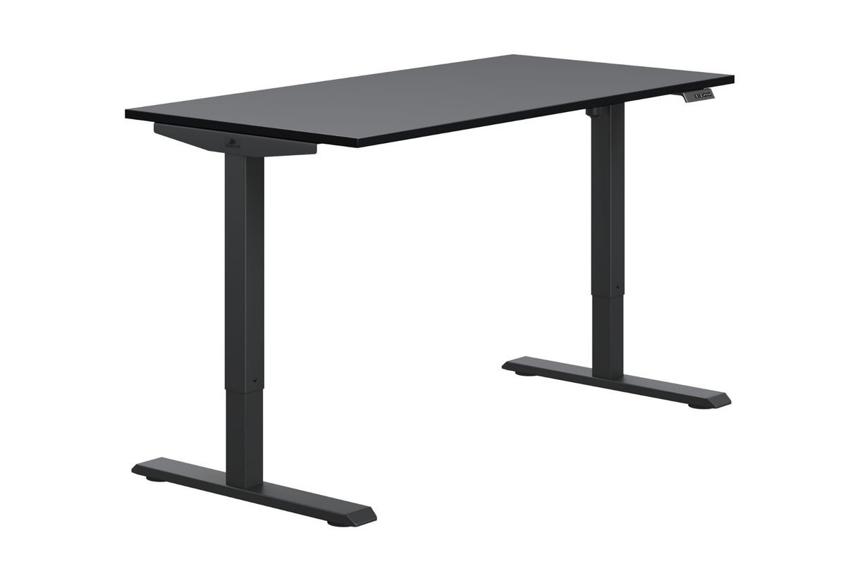 Elektricky výškově nastavitelný psací stůl FLEXI 118 cm – černá – pohled na stůl