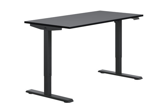 Elektricky výškově nastavitelný psací stůl FLEXI 118 cm – černá – pohled na stůl