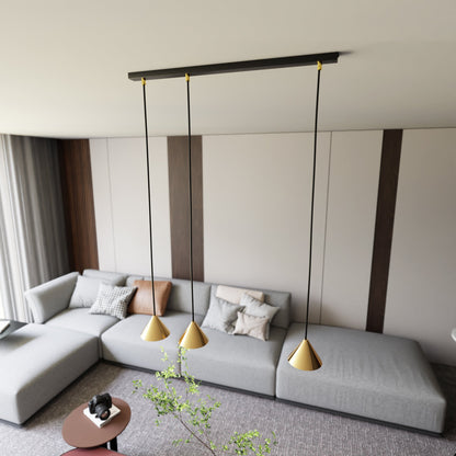 Závěsné svítidlo ELIT 3 – černé / zlaté