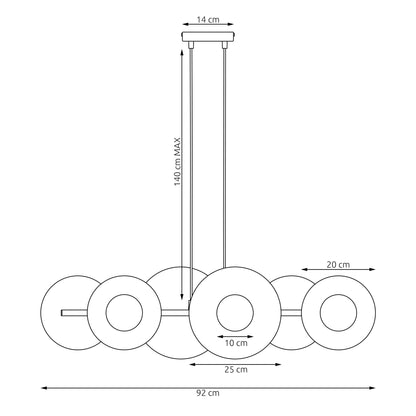 Závěsné svítidlo UMBRA 6 – vínové, bílé sklo