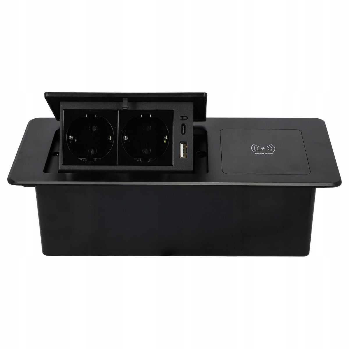 Zápustná stolní zásuvka 230 V, USB