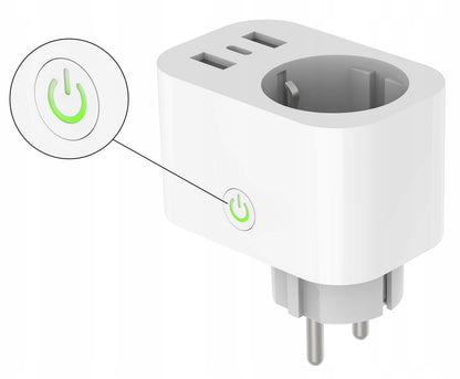 Chytrá Wi-Fi zásuvka TUYA s USB nabíjením