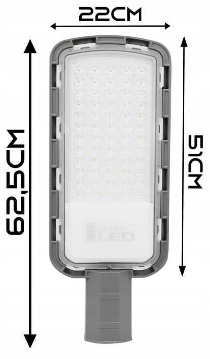 Šedé pouliční LED svítidlo 200 W, 20000 lm, IP65