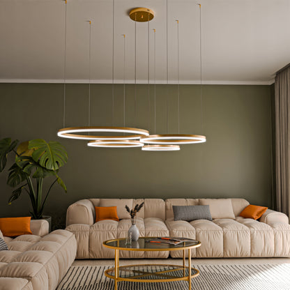 Zlaté LED závěsné svítidlo 272 W