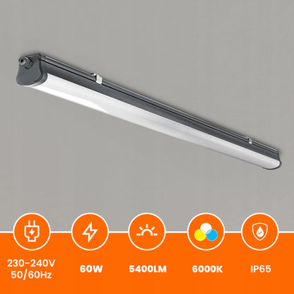 Prachotěsné LED svítidlo 60 W, 120 cm, IP65