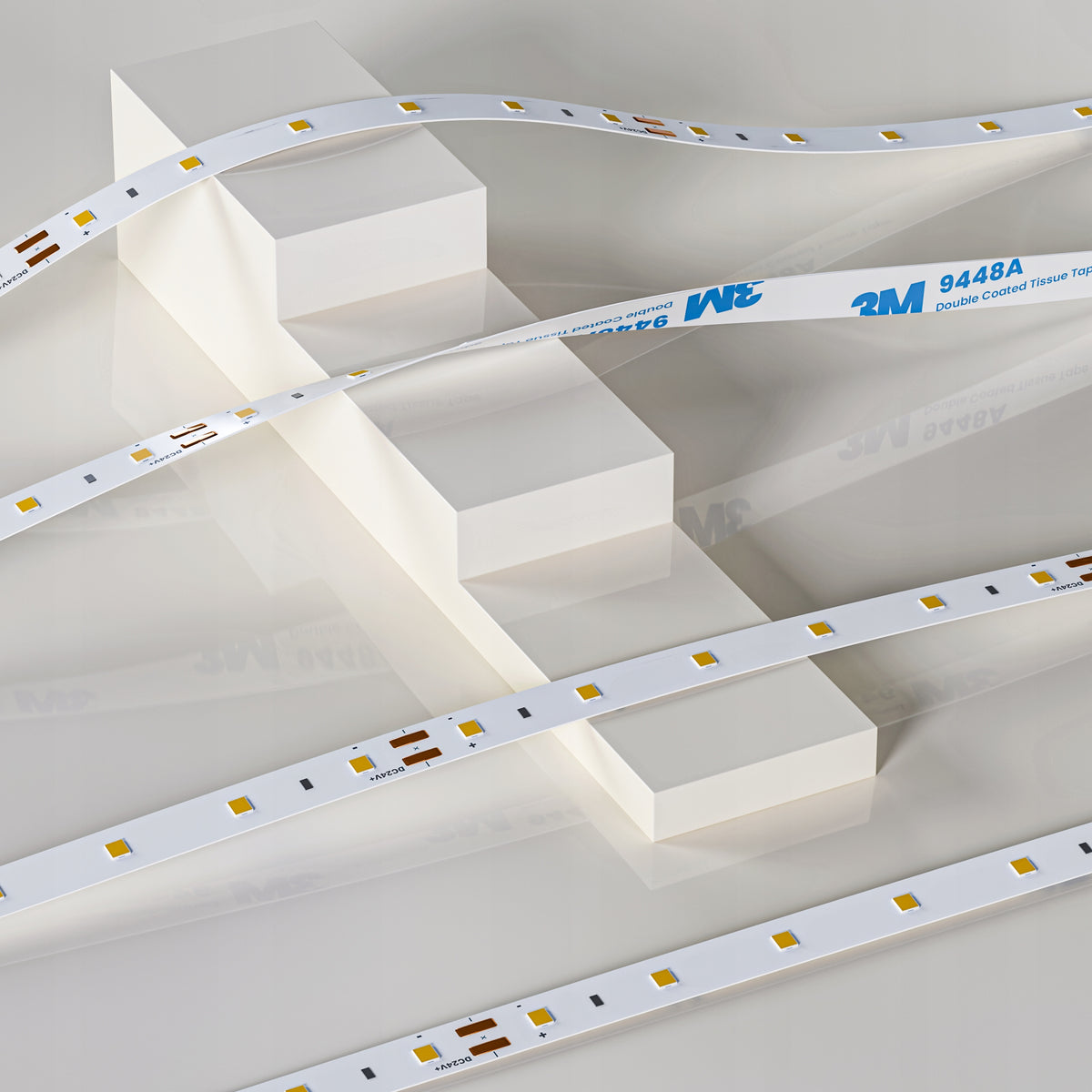 Bílý LED pásek 24 V, 3000 K, 1 m – teplá bílá