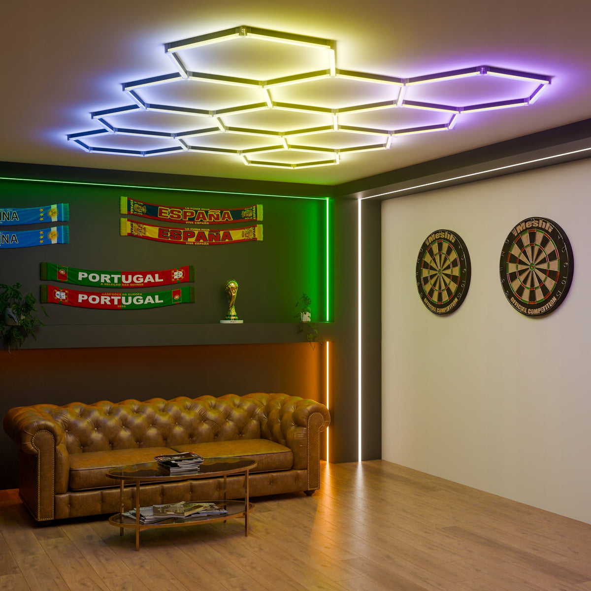 LED HEXAGON osvětlení do garáže 276 W