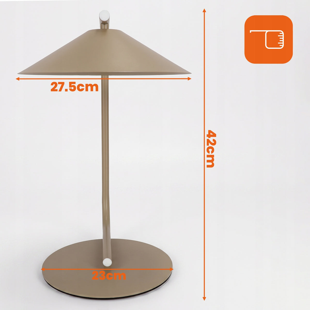 Béžová LED stolní lampa