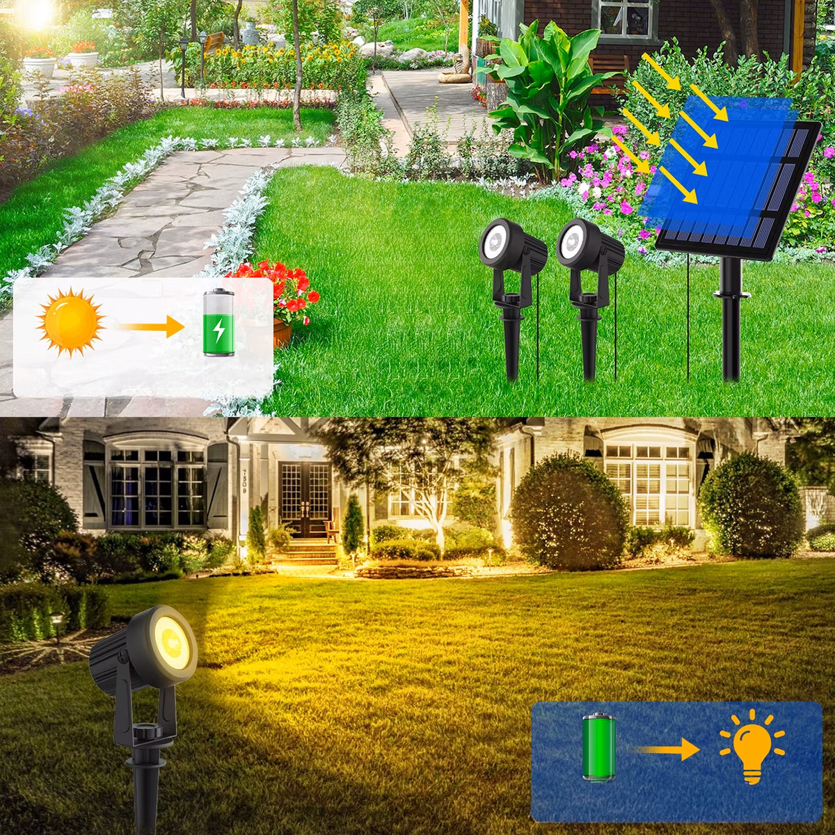 LED solární zápichové svítidlo