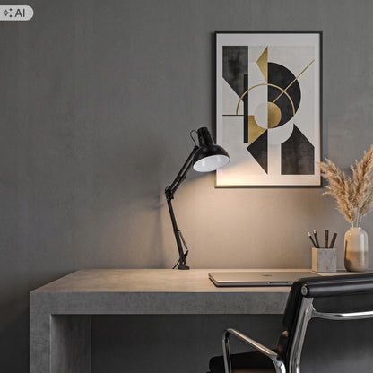 Černá stolní lampa E27, s klipsem