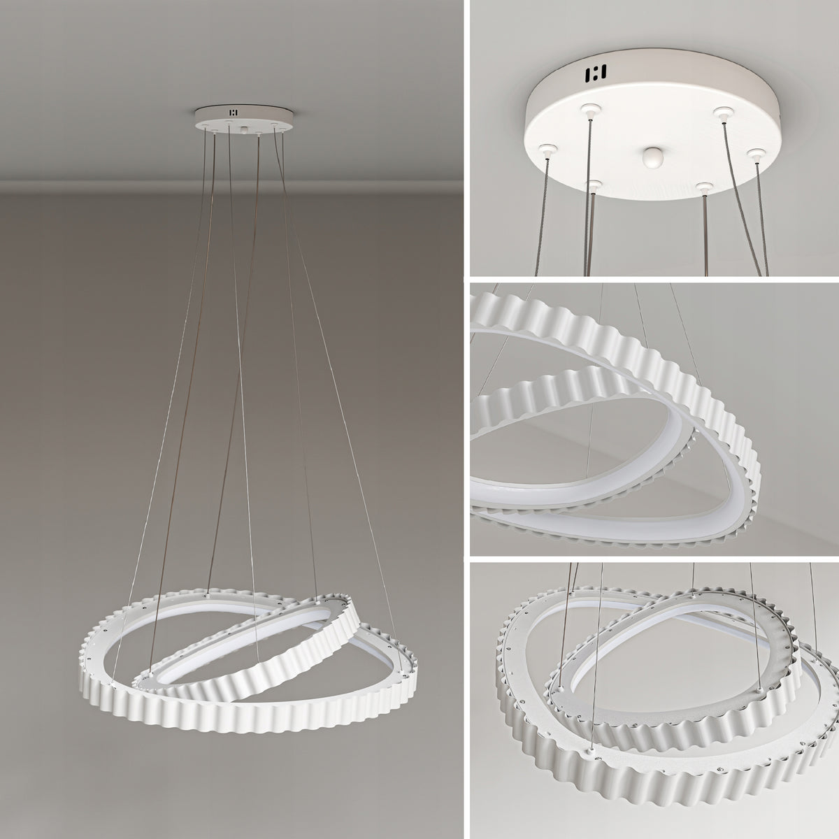Bílé LED závěsné svítidlo 84 W – teplá bílá