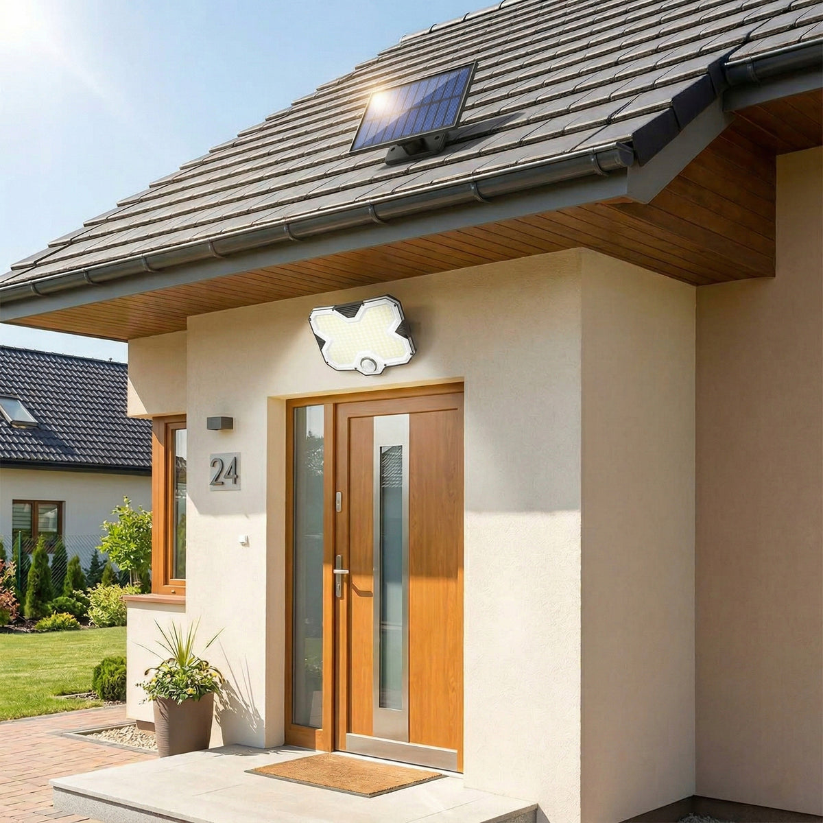 LED solární pouliční svítidlo, IP44