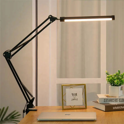 LED stolní lampa, stmívatelná, s klipsem