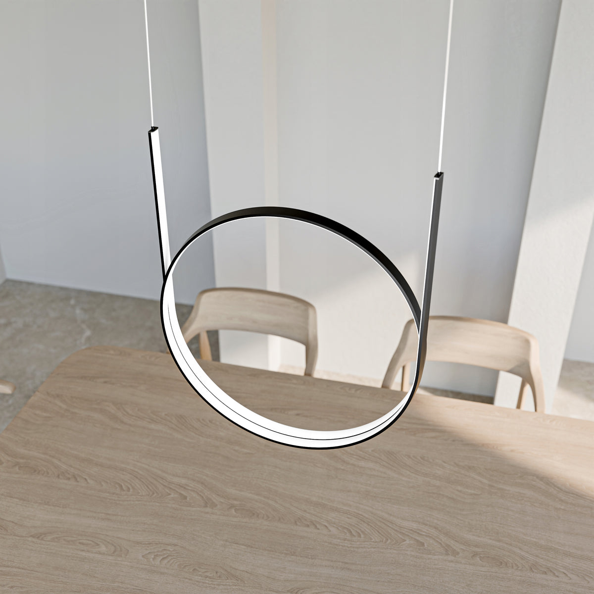 Bílé LED závěsné svítidlo 66 W – teplá bílá