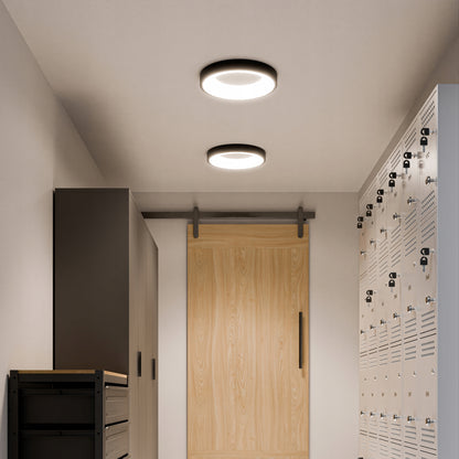 Černé kulaté stropní LED svítidlo 30 W, 4000 K
