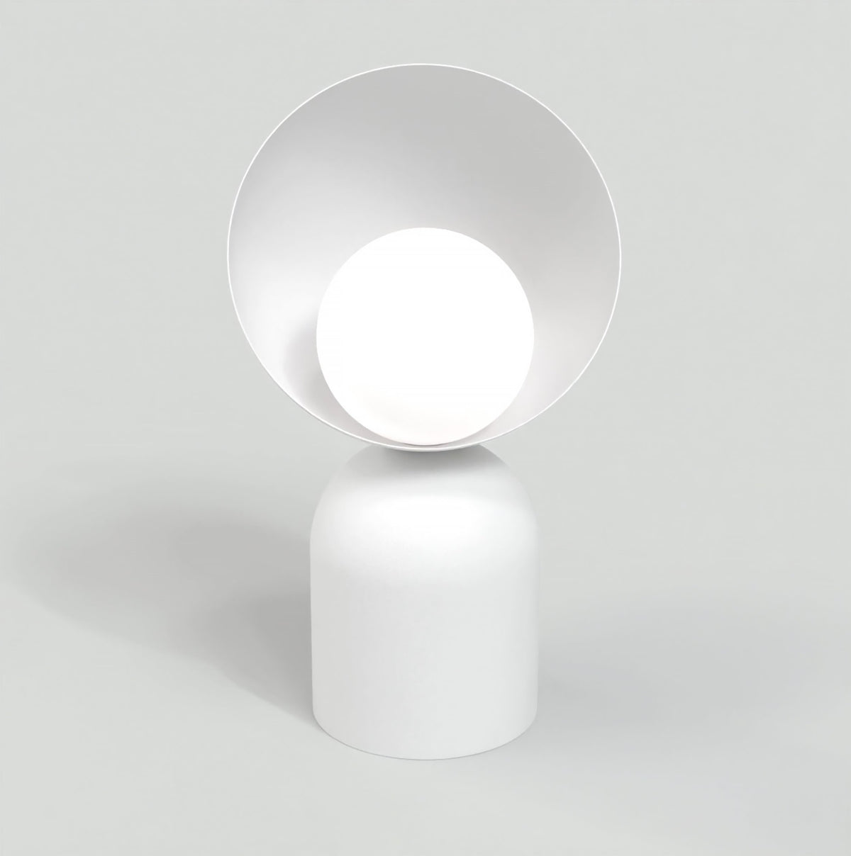 Stolní lampa BOTO LN1 – bílá, bílé sklo