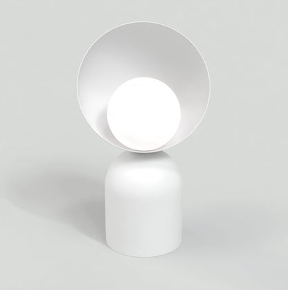 Stolní lampa BOTO LN1 – bílá, bílé sklo
