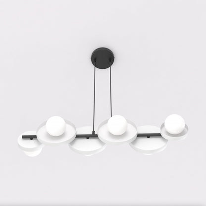 Závěsné svítidlo MODEL 6 – černé / bílé, bílé sklo