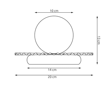 Stolní lampa UMBRA LN1 – oranžová / černá, bílé sklo