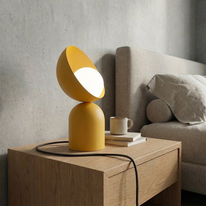 Stolní lampa BOTO LN1 – oranžová, bílé sklo
