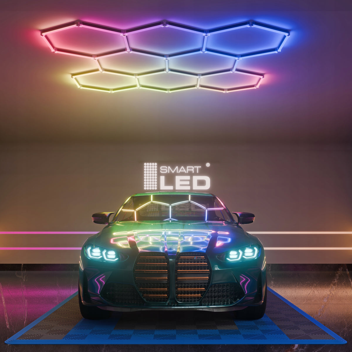 LED HEXAGON osvětlení do garáže 210 W