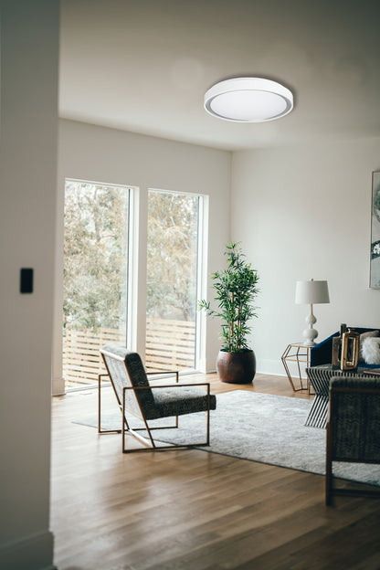 Bílé kulaté stropní LED svítidlo 30 W, 40 cm