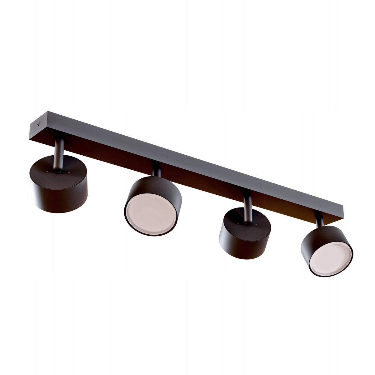 Černé přisazené bodové svítidlo GX53 60 cm, nastavitelné
