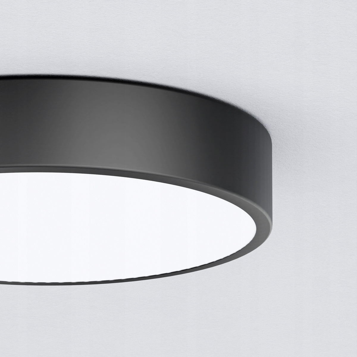 Černé kulaté stropní LED svítidlo 27 W, 30 cm
