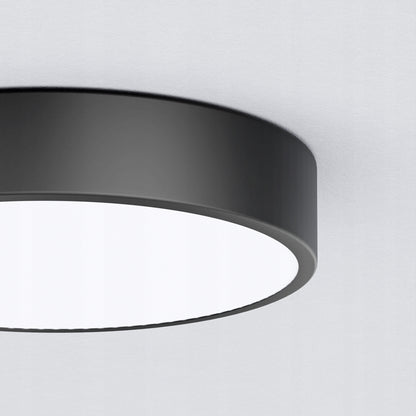 Černé kulaté stropní LED svítidlo 27 W, 30 cm