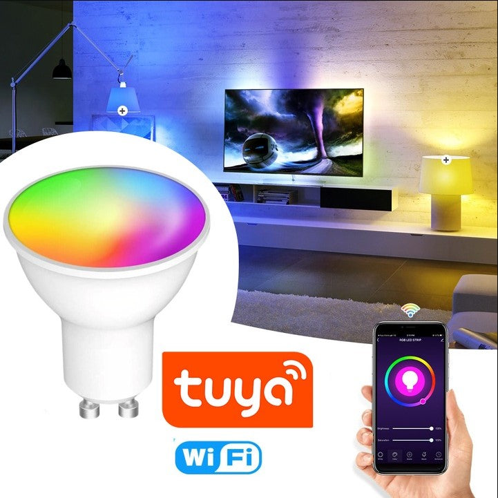 Bílá LED žárovka GU10 5 W, CCT