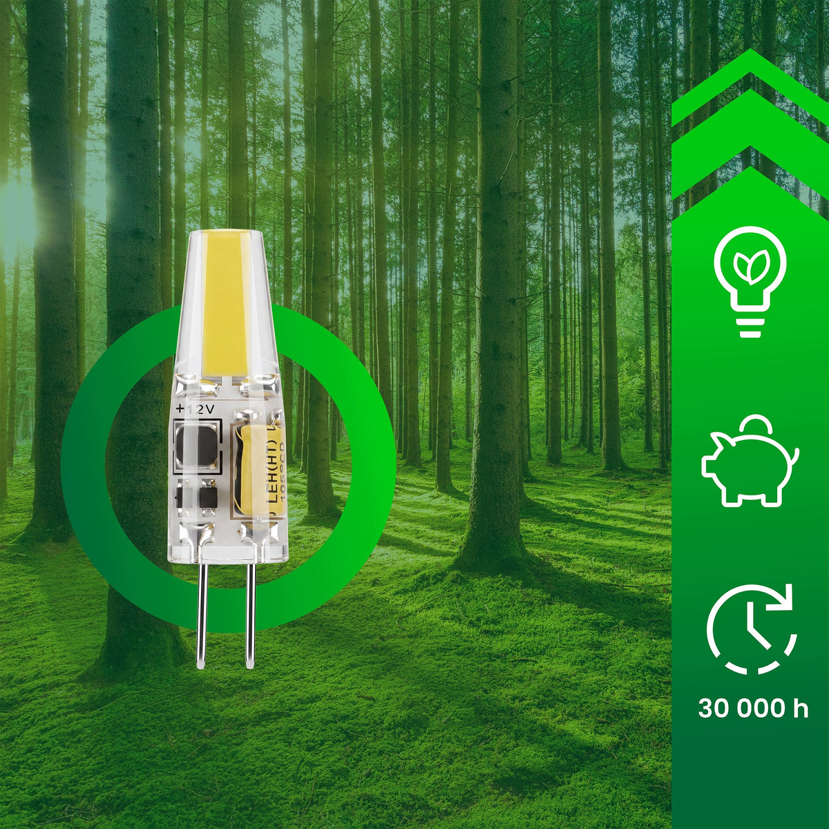 LED žárovka G4 12 V, 2 W, 140 lm, 6000 K – studená bílá