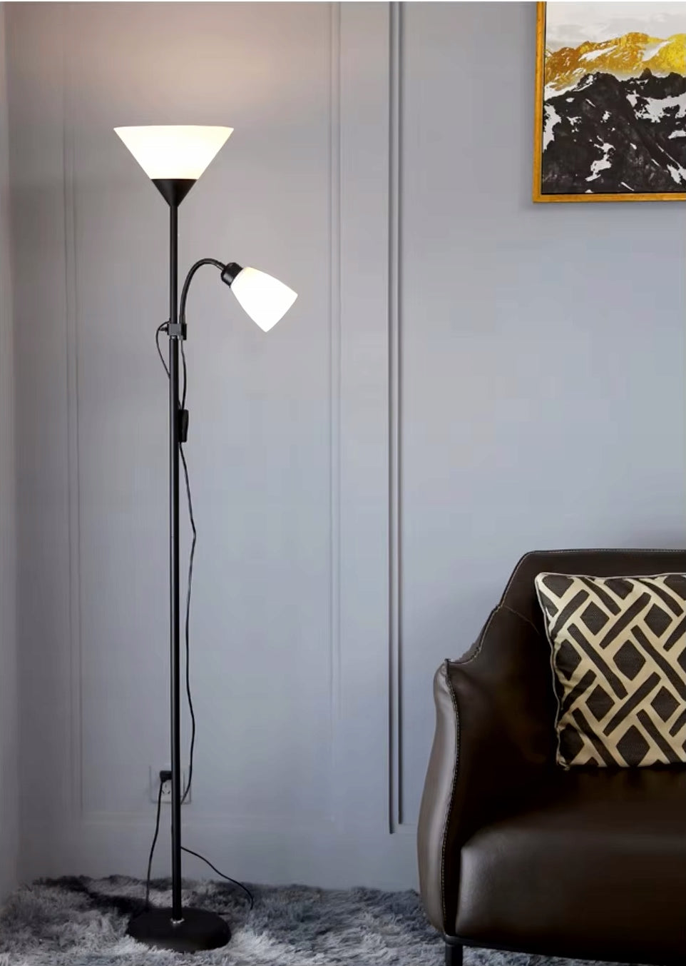 Stojací lampa E27, nastavitelná