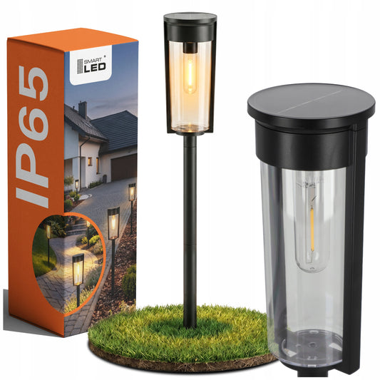 Černé LED solární zápichové svítidlo, IP65