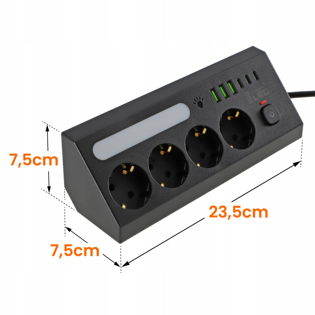 Prodlužovací kabel 230 V, 3 m, USB