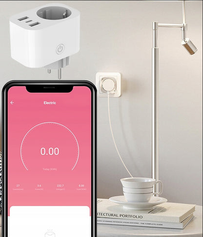 Chytrá Wi-Fi zásuvka TUYA s USB nabíjením