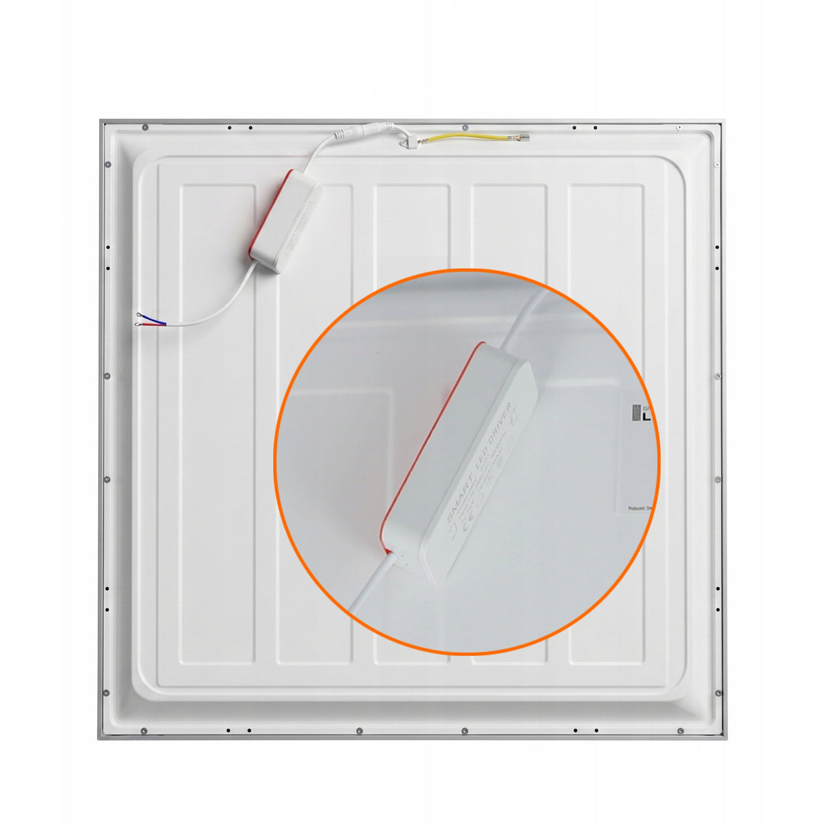 Bílé stropní LED svítidlo 40 W, 6000 lm, 4000 K, 60 × 60 cm