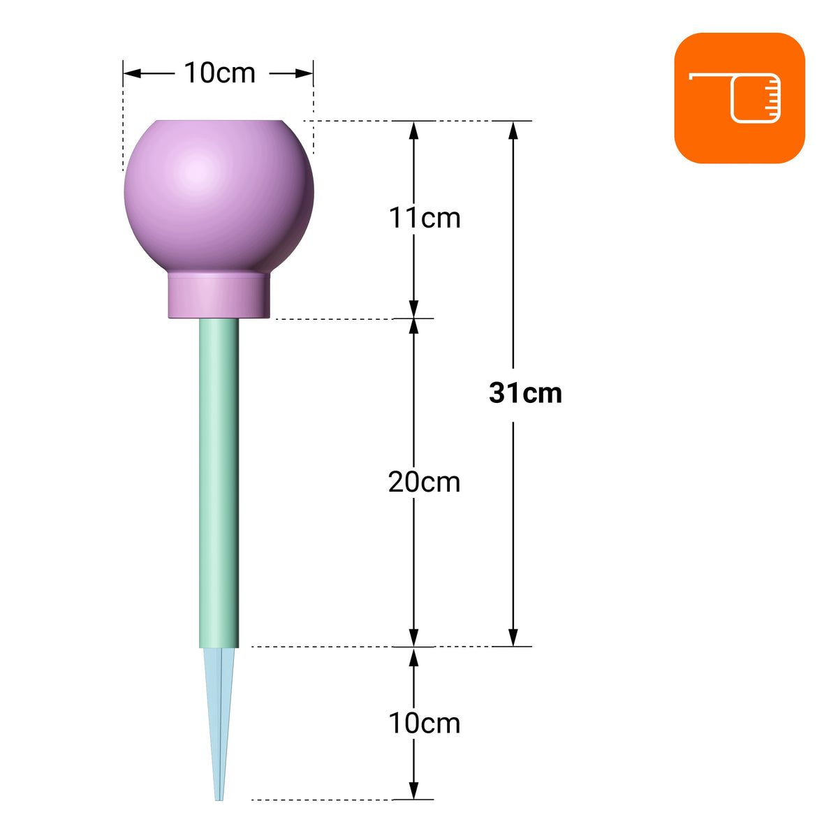 LED solární zápichové svítidlo 1800 K, IP44