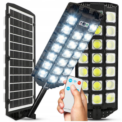 LED solární pouliční svítidlo 6500 K – studená bílá, IP65